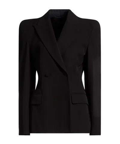 Balenciaga Simple Double-breasted Suit In Black