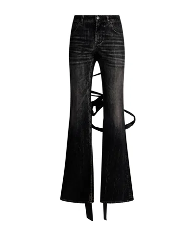Balenciaga Simple Flared Pants In Black