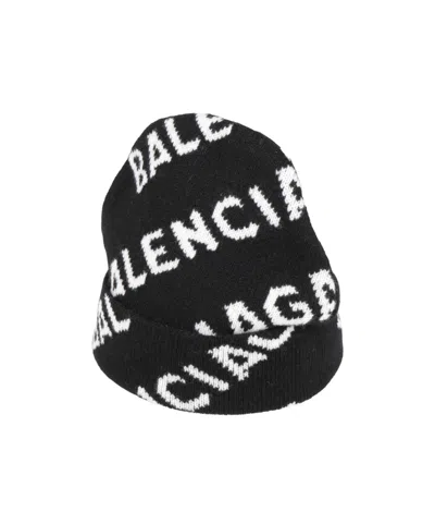 Balenciaga Simple Knitted Cap In Black
