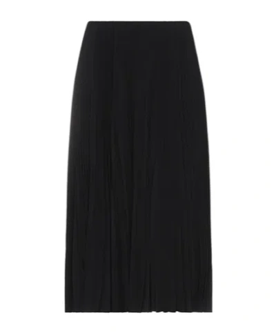 Balenciaga Simple Pleated Skirt In Black