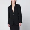 Balenciaga Single-breasted Black Wool Jacket In Black