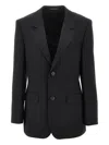 Balenciaga Single-breasted Wool Blazer In Black