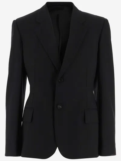 Balenciaga Standard Single-breasted Tailored Blazer In Black In Multi