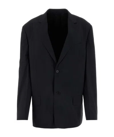 Balenciaga Single-breasted Jacket In Black