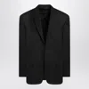 Balenciaga Tailored Jacket In Twill And Jersey In Black