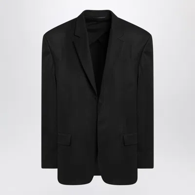 BALENCIAGA BALENCIAGA SINGLE BREASTED JACKET BLACK IN WOOL