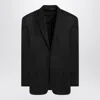 Balenciaga Tailored Jacket In Twill And Jersey In Black