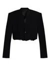 Balenciaga Single-breasted Notched Lapels Blazer In Black