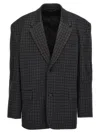 Balenciaga Tailored Single-breasted Houndstooth Blazer