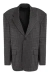 Balenciaga Single-breasted One Button Jacket In Gray