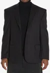 Balenciaga Tailored Jacket In Twill And Jersey In Black