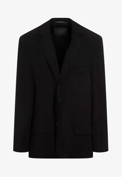 Balenciaga Tailored Jacket Buttoned Cuffs In Black