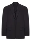 Balenciaga Single-breasted Wool Blazer In Black
