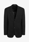 Balenciaga Long Sleeve Single Breasted Tailored Jacket In Black