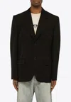 Balenciaga Black Wool Single-breasted Jacket In Black