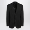 Balenciaga Black Single-breasted Wool Jacket Men In Black