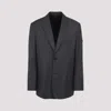 Balenciaga C.p.company Denim Blazer With Double-breasted Design In Black