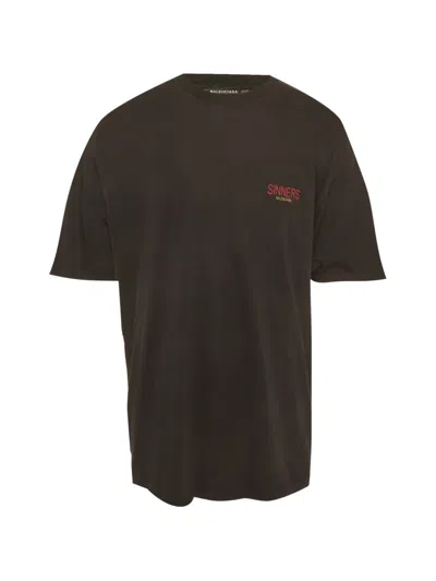 Pre-owned Balenciaga Sinners Oversized T-shirt In Black