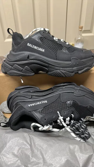 Pre-owned Balenciaga Size 7 -  Triple S Clear Sole - White Fluo Yellow - 544351-w2fr1-9073