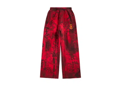 Pre-owned Balenciaga Skater Baggy Sweatpants In Red