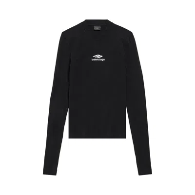 Pre-owned Balenciaga Ski Fitted Crewneck Top 'black/white' | Women's Size S