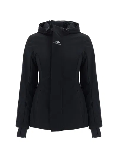 Balenciaga Women 3b Sports Icon Ski Hourglass Parka In Blue