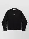 Balenciaga Ski Knit Crew Neck Long Sleeve Jumper In Black