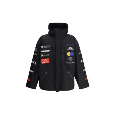 Balenciaga Ski Parka Jacket In Black