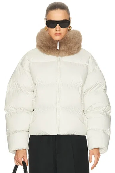 Balenciaga Ski Puffer Coat In White