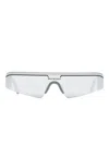 Balenciaga Ski Rectangular-frame Sunglasses In Grey