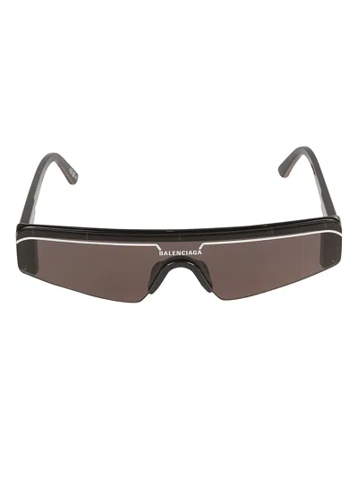 Balenciaga Ski-style Sunglasses In Black