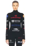 Balenciaga Wool Blend Pullover With Logo In Black & Multicolor
