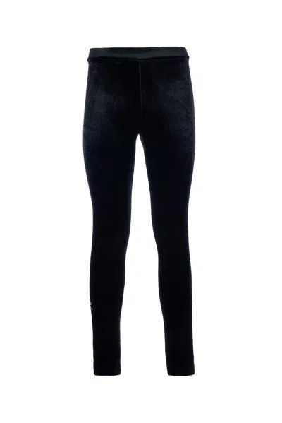 Balenciaga Ski Velvet Leggings In Blue