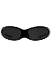 Balenciaga Skin Cat Round-frame Sunglasses In Black