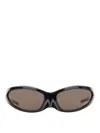 Balenciaga Skin Xxl Cat-eye Sunglasses In Black
