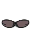 Balenciaga Skin Xxl Cat-eye Sunglasses In Black