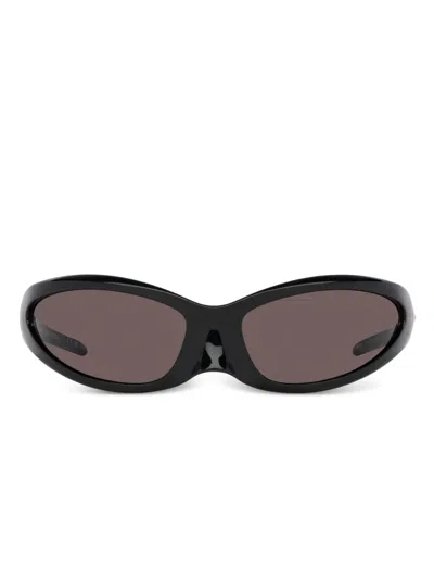 Balenciaga Skin Xxl Cat-eye Sunglasses In Black