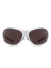 Balenciaga Skin Xxl Cat-eye Sunglasses In Grey
