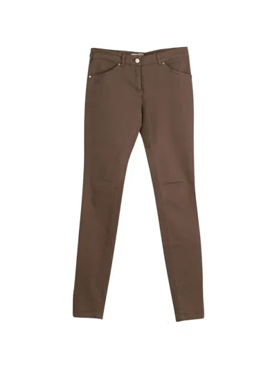 Pre-owned Balenciaga Skinny Cotton Jeans In Brown