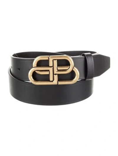 Pre-owned Balenciaga Skinny Leather Belt In Black