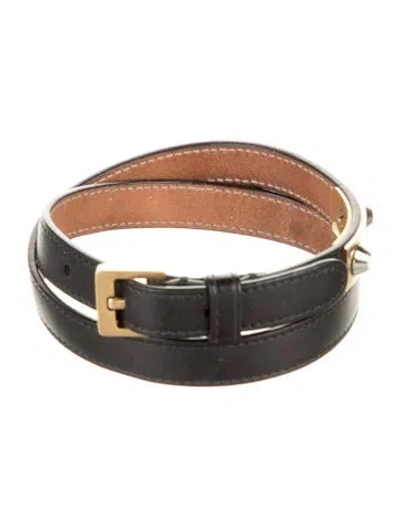 Pre-owned Balenciaga Skinny Leather Belt Kit In Black