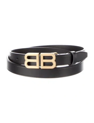 Pre-owned Balenciaga Skinny Leather Belt Kit W/ Tags In Black
