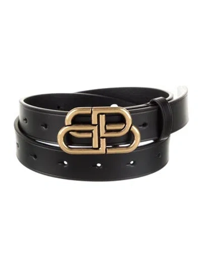 Pre-owned Balenciaga Skinny Leather Belt W/ Tags In Black