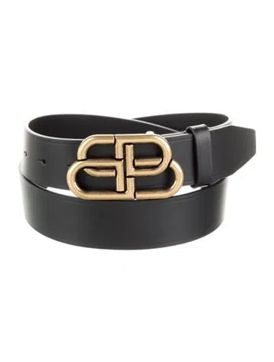 Pre-owned Balenciaga Skinny Leather Belt W/ Tags In Black