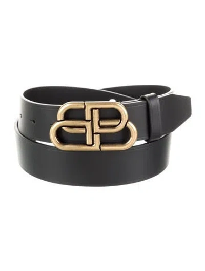 Pre-owned Balenciaga Skinny Leather Belt W/ Tags In Black