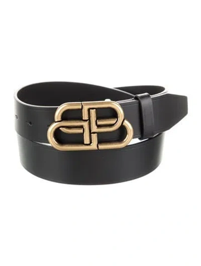 Pre-owned Balenciaga Skinny Leather Belt W/ Tags In Black