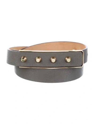Pre-owned Balenciaga Skinny Leather Waist Belt In Gray
