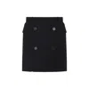 Balenciaga Tailored Black Skirt With Double-breasted Buttons In Black