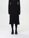 Balenciaga Tweed Midi Skirt In Schwarz