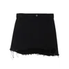 Balenciaga Distressed Asymmetric Mini Skirt In Black